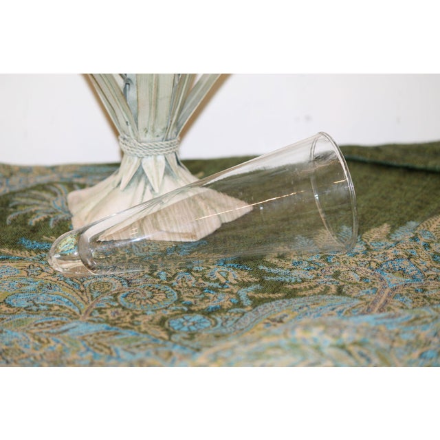 Know anyone who needs a conversation starter? This is it! This rare mid-century Italian piece is a tole metal tulip...
