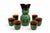 Black Vintage Hungarian Ceramic Figural Decanter Set with Cups, 1960s, Set of 7 For Sale - Image 8 of 8