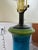1950s Aldo Londi Tyndale Rimini Blue and Green Stripe Table Lamp For Sale - Image 11 of 12