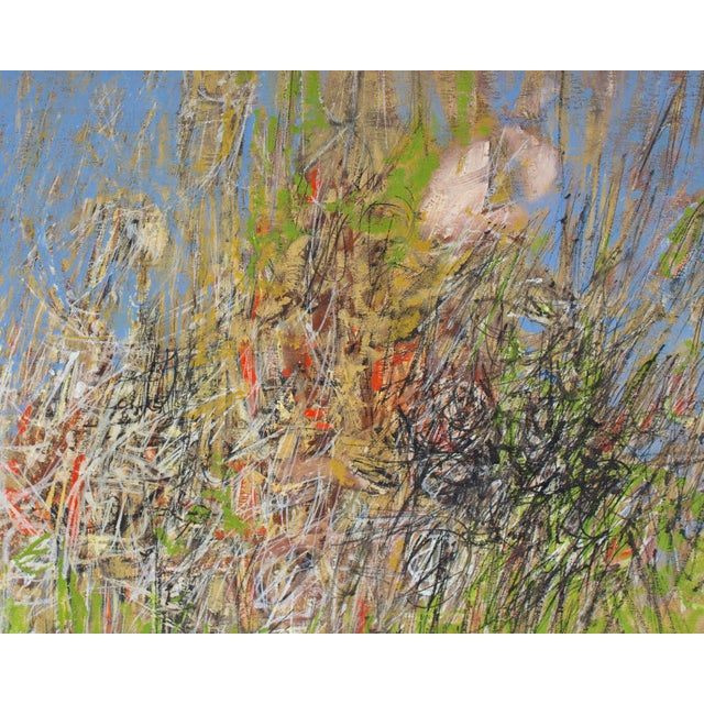 Abstract 1960 “Encounter” Abstract Oil on Canvas Painting by Stephen Magada For Sale - Image 3 of 8
