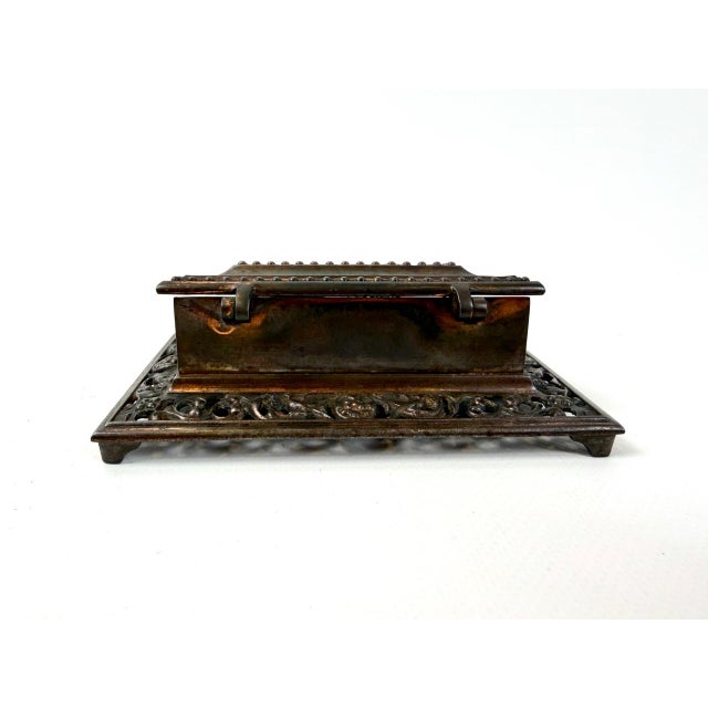 Antique Cast Bronze Desk Trinket Box, 1890s For Sale - Image 12 of 14