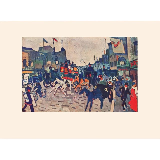 Paper André Derain "London Street", 1947 After First Edition Parisian Offset Lithograph For Sale - Image 7 of 9