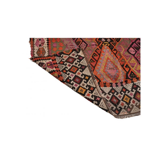 1960s Decorative Vintage Turkish Kars Kilim Rug - 4`9″ X 9`4″ For Sale - Image 5 of 6