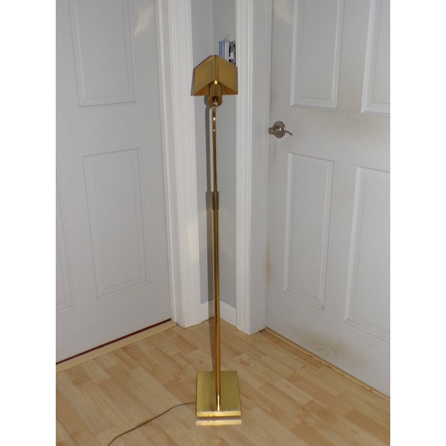 1970s Vintage Mid Century Modern Koch & Lowy Directional Brass Articulating Floor Lamp For Sale - Image 5 of 16