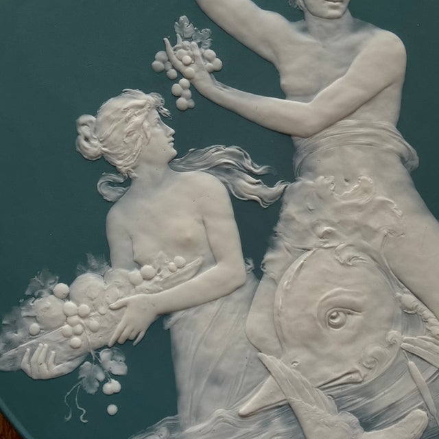 1900 - 1909 Large Wall Plate/Mettlach Phanolith Charger Designed by Jean-Baptiste Stahl for Villeroy & Boch Around 1900 For Sale - Image 5 of 12