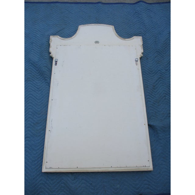 Baker Furniture Company 1950s Baker Furniture Off-White Wall Mirror For Sale - Image 4 of 13