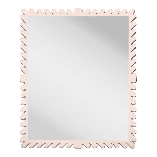 Fleur Home Garden District Coquette Rectangle Mirror in Pink Ground, 36x48 For Sale