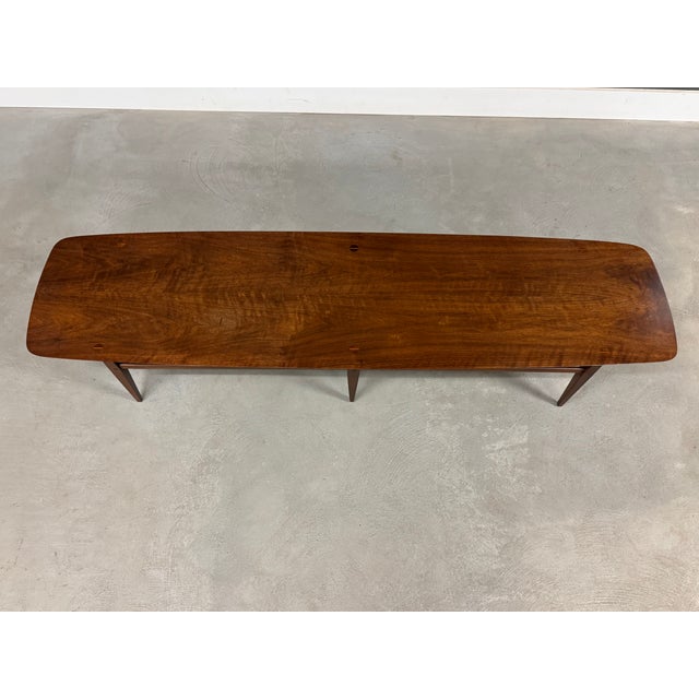 1960s Refinished Walnut Coffee Table by Lane For Sale In Boston - Image 6 of 8