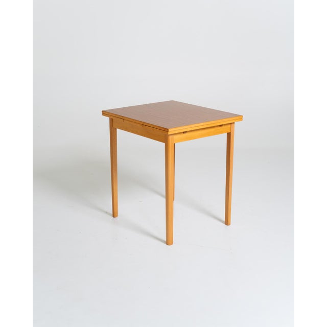 Extendable Beech Dining Table with Laminate Top, Sweden, 1950s For Sale - Image 10 of 10