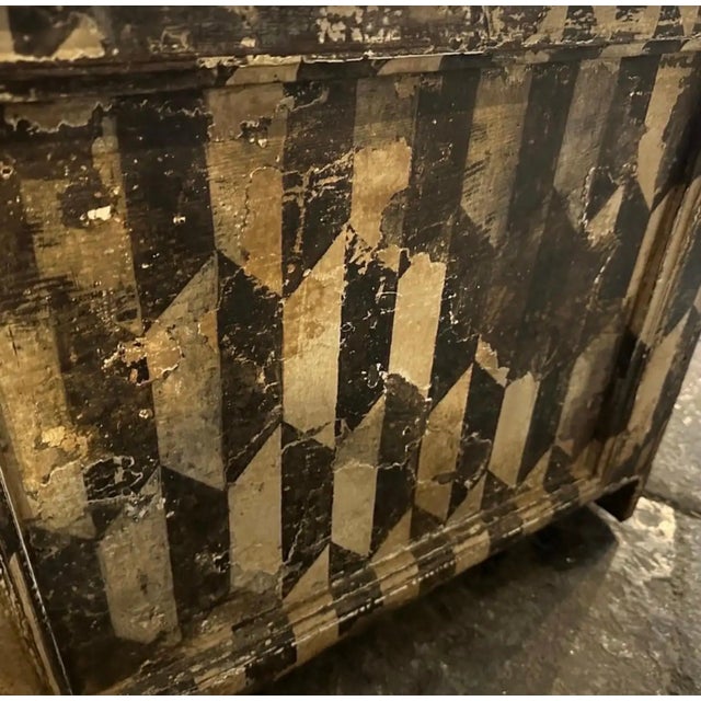Late 19th Century Black and White Lacquered Wood Florentine Blanket Chest For Sale - Image 11 of 15
