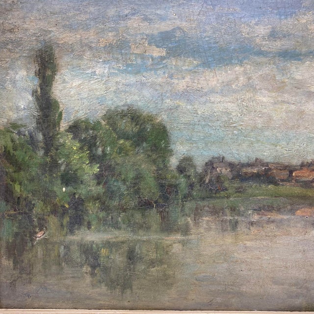 Early 20th Century Early 20th Century Landscape Oil Painting by Mathieu Thirionet (1860–1937) For Sale - Image 5 of 13