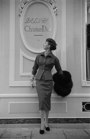 Dior Boutique in Paris' Contemporary Archival Black and White Photograph Print From the Original Negative by Kurt Hutton - 30x40