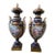 Antique Cobalt Blue Porcelain Pr Urns Attributed to Sevres For Sale