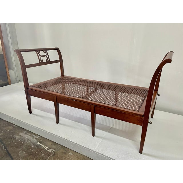 Antique Mahogany Classical Day Bed with Woven Cane Base For Sale - Image 12 of 18