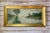 Oil on canvas circa 1818, signed M.R. Showcased in a sleek and sturdy giltwood frame. Soothing cottage retreat on the...
