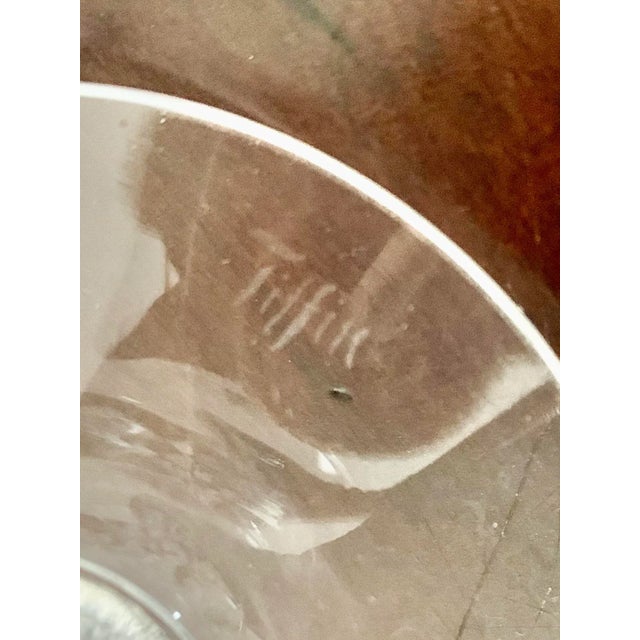 Mid 20th Century Vintage Modern Clear Gilt Tiffin Glass Wine Glasses - Set of 6 For Sale - Image 5 of 6