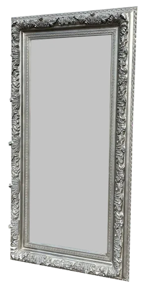 Large Dressing Mirror with Silver Frame