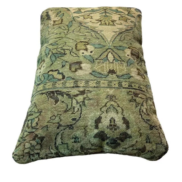 Green Vintage Kilim Cushion Cover, 1960s For Sale - Image 8 of 11