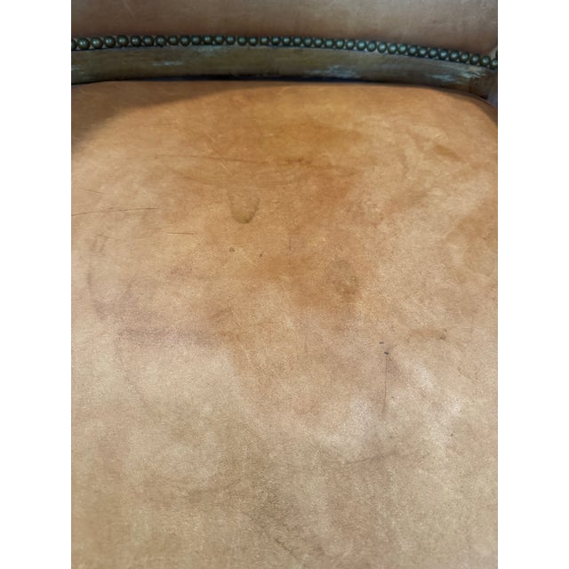 Old Leather Chairs - A Pair For Sale - Image 11 of 12