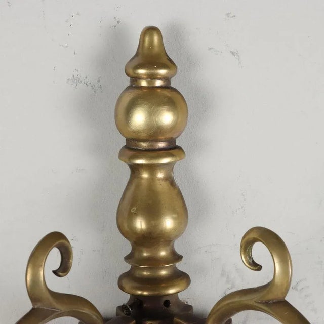 Baroque Bronze Wall Lights, Set of 2 For Sale - Image 5 of 6