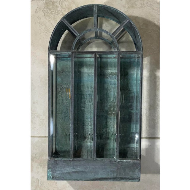Single Vintage Handcrafted Wall-Mounted Brass Lantern For Sale - Image 12 of 12