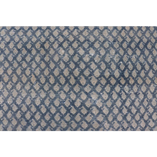 Textile Minimalist Design Antique Persian Tabriz Rug With Modern Look in Blue Tones 8'10 X 11'9 For Sale - Image 7 of 16