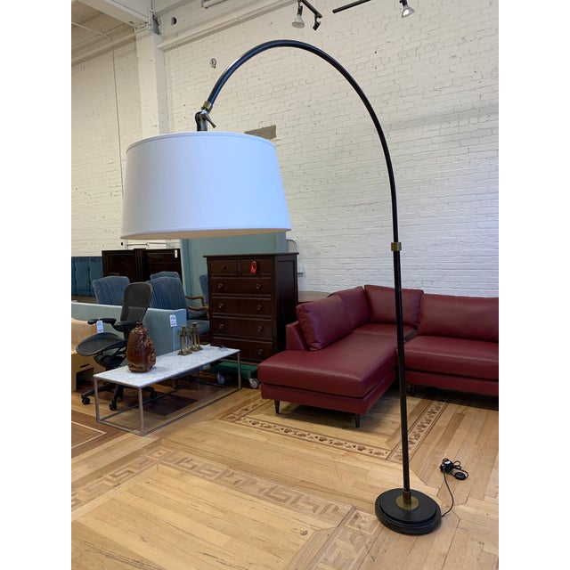 Pottery Barn Winslow Arc Floor Lamp With Shade Chairish