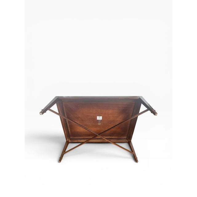 Early 20th Century Barbara Barry for Baker Mahogany Tray-Top Coffee Table For Sale - Image 10 of 18