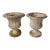 Pair of Vintage Mid-Century Fluted Cast Stone Garden Urns For Sale