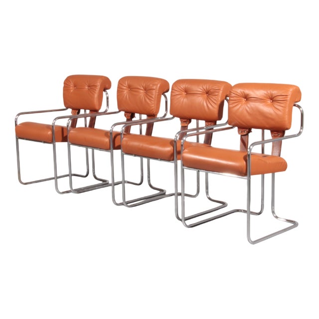 Italian Tucroma Chairs by Guido Faleschini for i4 Mariani, 1970s, Set of 4 For Sale