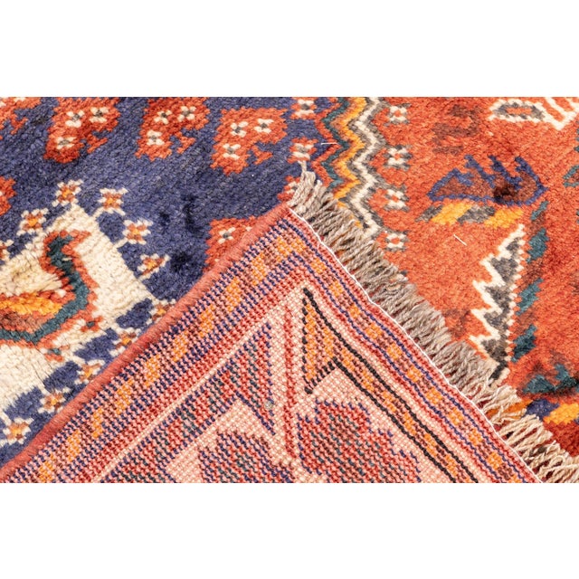 Semi-Antique Hand-Knotted Persian Qashqai Rug 5'3" X 8'8" For Sale - Image 9 of 14