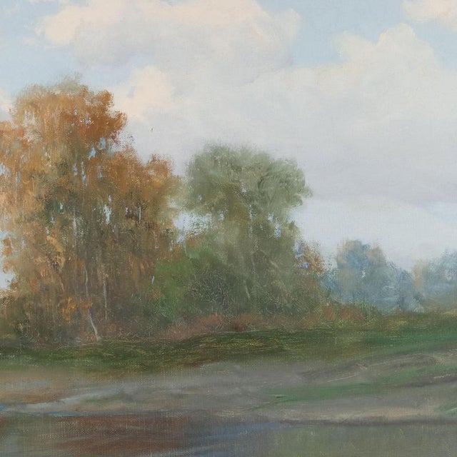 G. Malvezzi, River Landscape, Oil on Canvas For Sale - Image 7 of 12