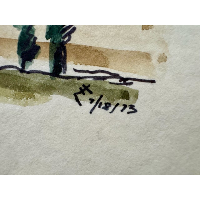 1970s Henry Emil Salloch Original Watercolor on Paper Gredos, Mts. 1973. For Sale - Image 5 of 7
