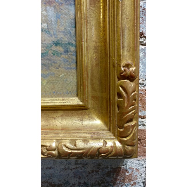 Paint Edwin Roscoe Shrader -Rural Farmhouse - Oil Painting -California Pointillism For Sale - Image 7 of 10