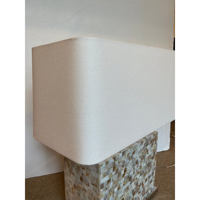 Shell Mother of Pearl Mosaic Lamp For Sale - Image 7 of 7