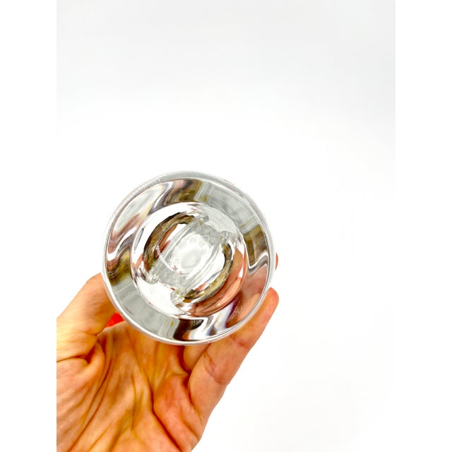 Metal Vintage Crystal and 800 Silver Vase by Arch. Taddei Sestini, Italy, 1970s For Sale - Image 7 of 11