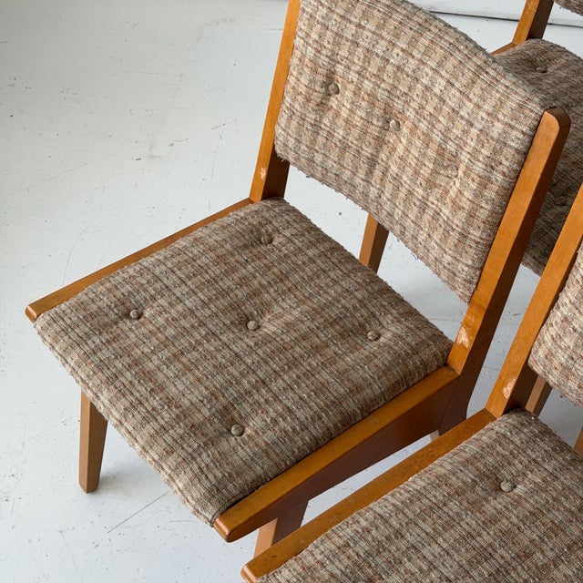 Knoll Vintage Wood Dining Chairs by Jens Risom for Knoll For Sale - Image 4 of 11