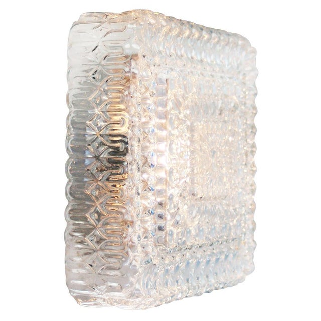 Metal Mid-Century Clear Glass Sconce For Sale - Image 7 of 12
