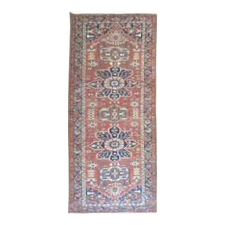 Antique Zabihi Collection Rare Persian Serapi Corridor Runner For Sale