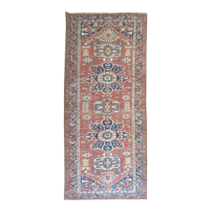 Antique Zabihi Collection Rare Persian Serapi Corridor Runner
