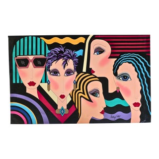 1980s Audrey Cohle "The Girls Next Door" Limited Edition Serigraph For Sale
