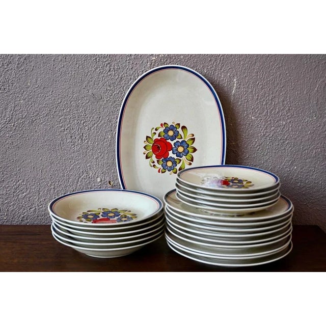 Ceramic Bohemian Plates in Shooting Porcelain, Set of 24 For Sale - Image 7 of 7