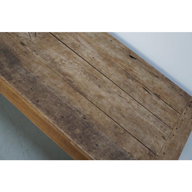 18th Century French Rustic Rustic Elm Farmhouse Dining Table For Sale - Image 4 of 18