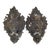 Mid 18th Century Repousseé Silver on Brass Sconce Backs- a Pair For Sale
