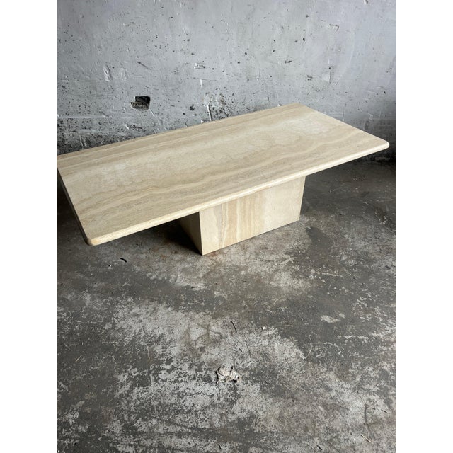 Italian Travertine Coffee Table, 1970s For Sale - Image 8 of 10