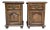 Early 20th Century Spanish Nightstands with Drawer & Bronze Details, 1920, Set of 2 For Sale