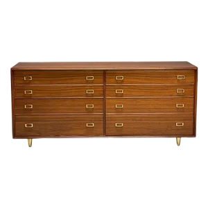 Paul Frankl, John Stuart, Mid-Century Modern, Dresser, Walnut, Brass, Usa, 1950s
