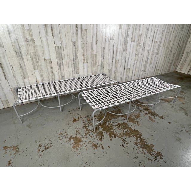 Mid-Century Modern 1960s Designed by Tadao Inouye, Kantan Benches for Brown Jordan - Set of 2 For Sale - Image 3 of 11