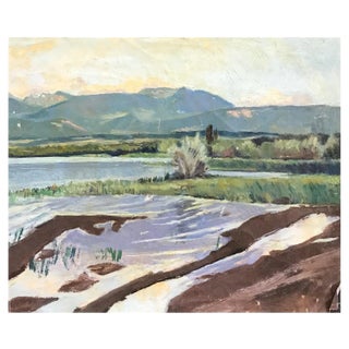 Isaac Charles Goetz, Mountain, Oil on Canvas For Sale