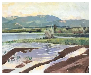 Isaac Charles Goetz, Mountain, Oil on Canvas